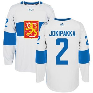 Kinder Team Finland #2 Jyrki Jokipakka Authentic Weiß Heim 2016 World Cup